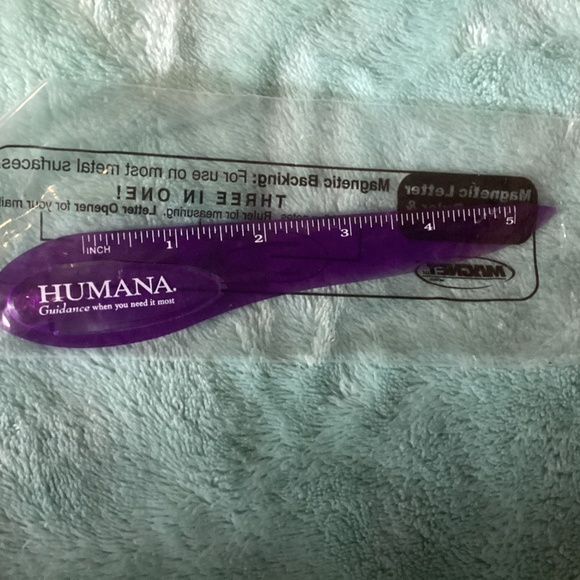 NEW 3 Humana Magnetic Drug Rep Letter Opener, Ruler, Note Holder - Picture 3 of 3